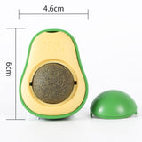 Avocado Catnip Wall Ball Cat Toys Teeth Cleaning Cat Supplies Catnip Mini Toys Licking Balls Snack Healthy Rotatable Treats
