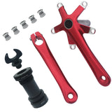 Bicycle Crankset Road Bike Crankset With BB Aluminum Alloy Left Right Folding Bike Crank Arms BCD 130MM 170MM Bicycle Parts