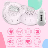 Nipple Massager Vibrating Nipple Suckers with 360° Rotational Stimulation 10 Vibration Modes Strong Suction Breast Sexy Toys