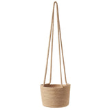 Space Saving Living Room Plant Holder Planter Storage Organizer Balcony Home Decor Hanging Basket Hand Woven Wall With Long Rope