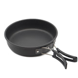 Camping Utensils Dishes Cookware Set Picnic Hiking Heat Exchanger Titanium Alloy Pot Outdoor Tourism Tableware