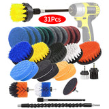 Electric Drill Brush Set Scrub Pads Sponge Power Scrubber Brush Cleaning Kit with Scrub Pads Drill bit Extender car accessories