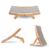 Wooden Cat Scratcher Corrugated Paper Cat Scratcher Sofa Bed 3 In 1 Pet Toys For Cats Training Grinding Claw Cat Scratch Board