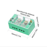 60A 600V Portable Junction Box Household Multifunctional Wire Splitter Wire Terminal Junction Box with 2 Copper Lugs