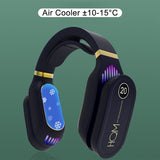 Mini Neck Fan Portable Air Conditioning Bladeless USB Rechargeable Leafless Wearable Neckband Fan With Warm Heater
