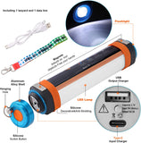USB Rechargeable IP68 Waterproof LED Camp Light Emergency Camp Portable Lantern Flashlight Multi-Functional Hang Magnetic Lamp C