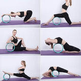 Yoga Pilates Circle TPE Fitness Roller Wheel Yoga Prop Wheel Back Training Tool Home Workout Wheel Waist Shape Pilates Ring
