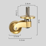 Universal Caster Wheels 360 Degree Rotation Round/ Square Cup Brass Heavy Wheel Hardware Movable for Furniture Cabinet