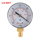 0～-30inHg 0～-1bar 50mm Diameter 1/4 1/8 BSPT Vacuum Pressure Gauge Air Pressure Gauge Oil Pressure Gauge