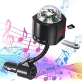 Car Charger Dual Usb Car Bluetooth Adapter Transmitter With Ambient Light 12v-24v Voice Broadcast Car Bluetooth Player