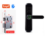 TUYA smart TT lock with one grip to open the door fingerprint password swipe card bluetooth wooden door electronic integrated