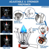 2 Pcs Camping Stove Travel Stove Windproof Backpacking Stove for Outdoor Camping Hiking Cooking