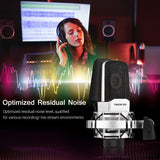 TAKSTAR SM-18 EL Cardioid Condenser XLR Microphone Kit with Adjustable Shock Mount Metal Pop Screen for Studio Live Stream