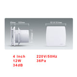 4/6 Inch High Speed Exhaust Fan Toilet Kitchen Bathroom Hanging Wall Window Glass Small Ventilator Extractor Exhaust Fans