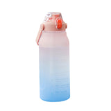 Cycling Large Capacity Sports Water Bottle Graduated Fitness Straw Cup Portable Outdoor Travel Color Gradient Drinking Bottles