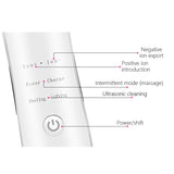 Ultrasonic Ion Deep Cleaning Skin Scrubber Peeling Shovel Facial Pore Cleaner Blackhead Remover Face Lifting USB Rechargeable