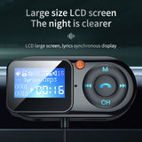 LCD Wireless Adapter Radio Bluetooth Audio Transmitter FM Modulator MP3 Player EQ with Dual USB Charger PD18W TF Card AUX Out