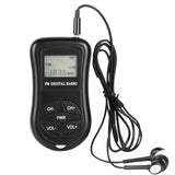KDKA-600 Mini FM Stereo Radio Portable Digital DSP Receiver w/ 1.15inch LCD Display Screen Lanyard 60-108MHz Receiving Frequency