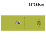 185*63cm Double Layer Non-Slip Fitness Mat Digital Portable Printing Protection Yoga Exercise Pad with Position Line Gymnastics
