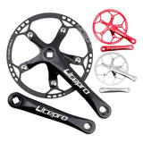 Bicycle Crankset Integrated Single Chainwheel Crank 45T 47T 53T 56T 58T BCD 130mm For Folding Bike Parts