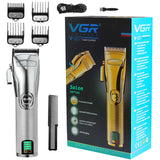 VGR Professional Hair Clipper Adjustable Beard Hair Trimmer For Men Electric Haircut Machine Rechargable 2500mAh Battery