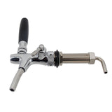 Standard European Beer Flow Control Faucet with 100mm Shank &amp; 8mm Elbow Tailpiece G5/8" Adjustable Beer Tap Homebrew Kegging Bar