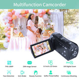 Ordro V12 Video Camera Digital Camcorder 1080p Full HD, Infrared Night Vision, YouTube Vlog Cameras with IR Light, for Blogger