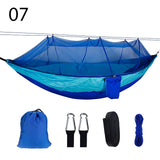 2 Person Portable Outdoor Camping Hammock with Mosquito Net High Strength Parachute Fabric Hanging Bed Hunting Sleeping Swing