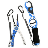 Fishing Pliers Lip Gripper Set Fish Holder Fishing Scissors with Lanyards Gripper Line Cutter Scissors