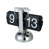 Flip Digital Clock Small Scale Table Clock Retro Flip Clock Stainless Steel Flip Internal Gear Operated Quartz Clock Home Decor