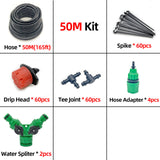 50M Self Automatic Garden Watering System Water Drip Irrigation System Plant Watering Kit Irrigation Drippers Mist Set