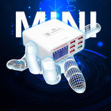 USB Desktop Charger QC3.0 6-Port USB Charging Station Multi Ports Desktop Charger Hubs Used for Smartphone/Tablets