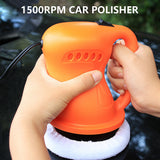 12V Car Buffer Polisher 5Inch Car Polisher Waxer Car Polishing Device 1500RPM with Polish&amp;Wax Bonnet for Car Detailing Polishing