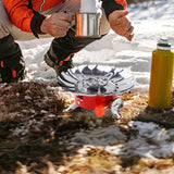 1pcs Windproof Stove Lotus Long Tube Camping Energy-saving Safe Hot Pot Boiler Outdoor Picnic Supplies