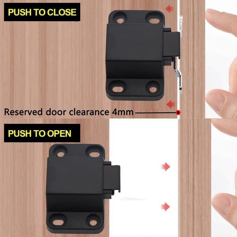 Push Locks For Cabinet Locks 4 Pack Self Closing Push Door Locks Heavy ...