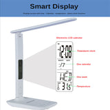 10W LED Desk Lamp Wireless Charging Foldable Book Table Light with Calendar Temperature Alarm Clock Read Eye Protection Lighting