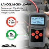 12V 24V MICRO-200 PRO Car Battery Tester MICRO-200 Multi-Language Digital AGM EFB Gel Automotive Load Battery System Analyzer
