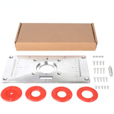 Aluminum Router Table Insert Plate Woodworking Benches Table Saw Multifunctional Trimmer Engraving Machine