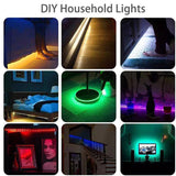 Waterproof LED Strip Lights, RGB 5050, Flexible Tape, DIY Led Strip Lights RGB Diode Tape DC 12V phone app bluetooth