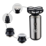 Multifunctional USB Charging Digital Display Intelligent Waterproof Five Head Shaver Double Ring Veneer Knife Net