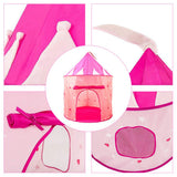 Kids Play Tent Foldable Pink Princess Tents For Kids Indoor Outdoor Castle Tents Playhouse With Luminous Stars Children Gift