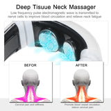 Neck Massager Electric Smart Neck Massage with Heat 6 Modes 16 Levels Portable Cordless Massage for Neck Pain Relief