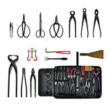 16 PCS Gardening Bonsai Pruning Tool Set Home Garden Outdoor Cutter Set Practical Hardware Tool Set with Storage Bag