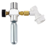 Beer Keg Charger CO2 Dispenser - Includes Keg Regulator 0-60 PSI, 7/16" Thread Adapter, Gas Ball Lock Quick Disconnect for Draft