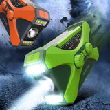 10000mAh Emergency Weather Radio Dual Speaker Rechargeable Solar Hand Crank Battery Operated SOS AlarmAM/FM Reading Light