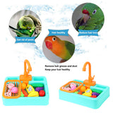 Parrot Paddling Pool Bird Feeder Bird Cage Water Dispenser Faucet Parrot Bath Shower Automatic Parrot Bathtub Swimming Pool