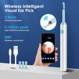 Wireless Ear Cleaner Wax Removal Tool Intelligent Visual 3.9mm Luminous Endoscopy High-definition Otoscope  Ear Picking Spoon