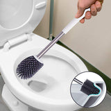 Rubber Head Frame Cleaning Brush For Bathroom Wall-mounted Household Floor Cleaning Bathroom Accessories Toilet Brush Holder