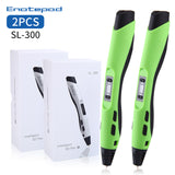 Enotepad SL-300 3D Printing Pen 2PCS/SET Fast Delivery Pens From Oversea Warehouse 3d pen filament pla