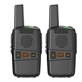 2 Pcs M2 Mini Walkie Talkie 16 Channels UHF 400-470MHZ USB Charging Handheld Wireless Office Hotel Dining Walkie Talkie